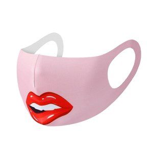 50/$240 Red Lips Face Mask Design Pink Wholesale